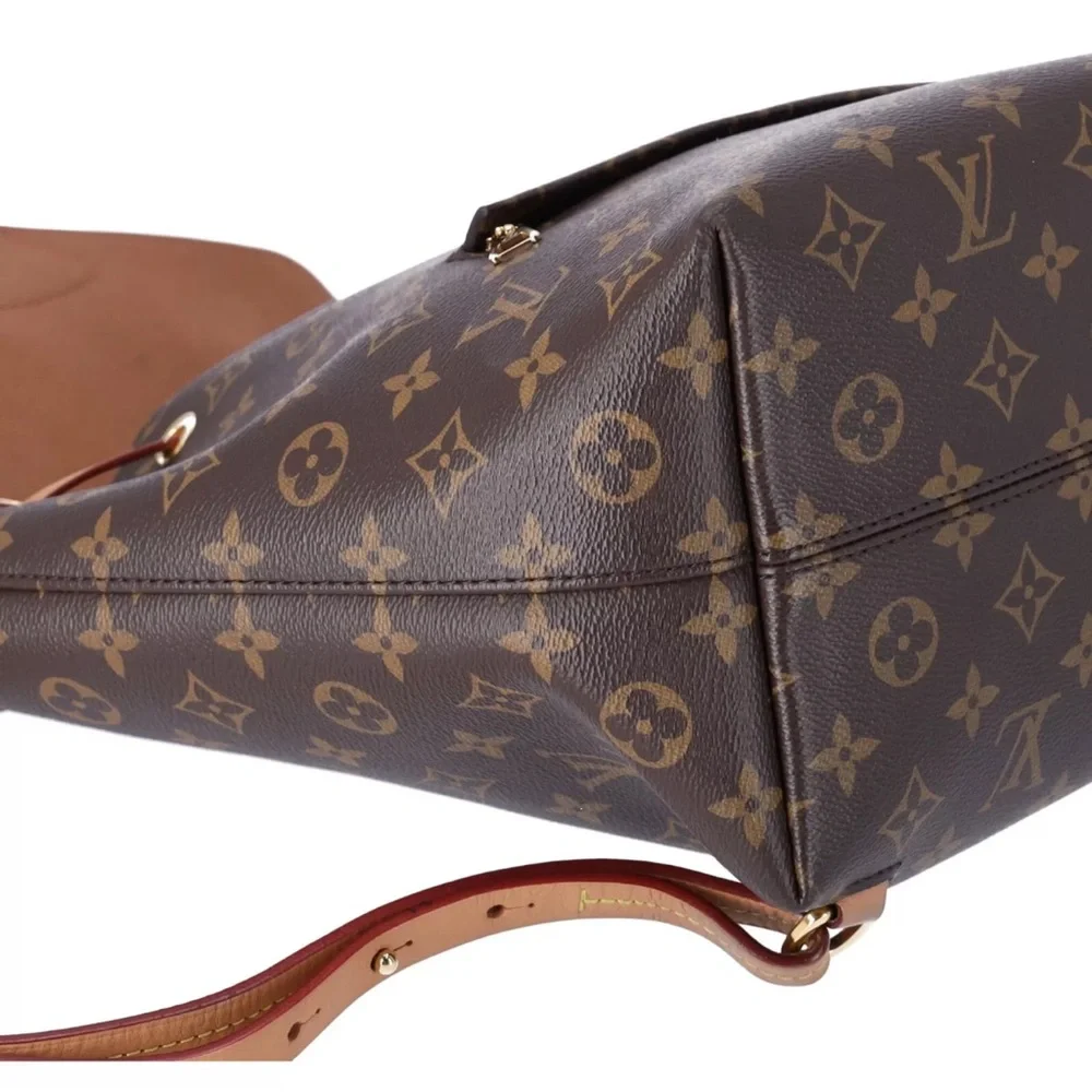 Louis Vuitton Montsouris PM Backpack Brown Monogram M45501 LV Logo Charm